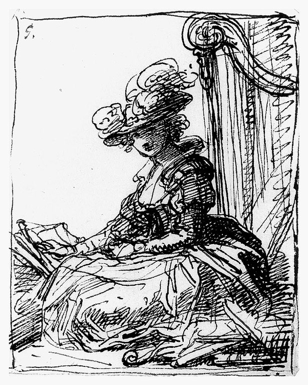 Maria Cosway musicista, figura femminile con arpa (disegno, opera isolata) di Cosway Richard (sec. XVIII)