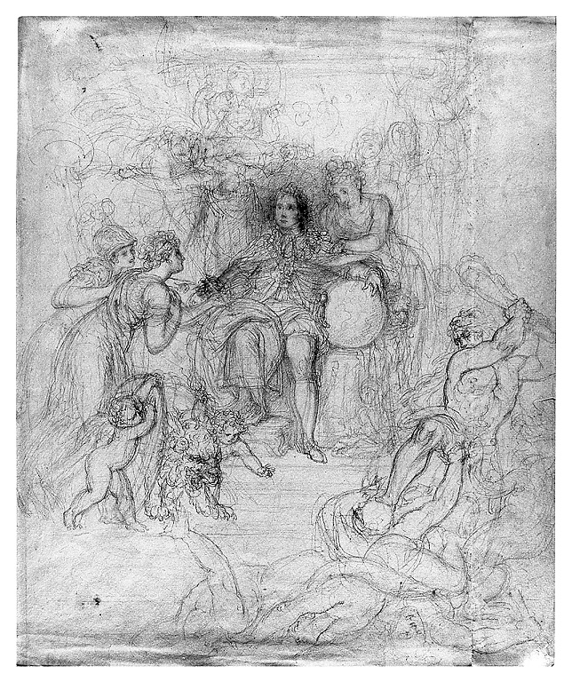 Giudizio, figura maschile con figure femminili (disegno, opera isolata) di Cosway Richard (sec. XIX)