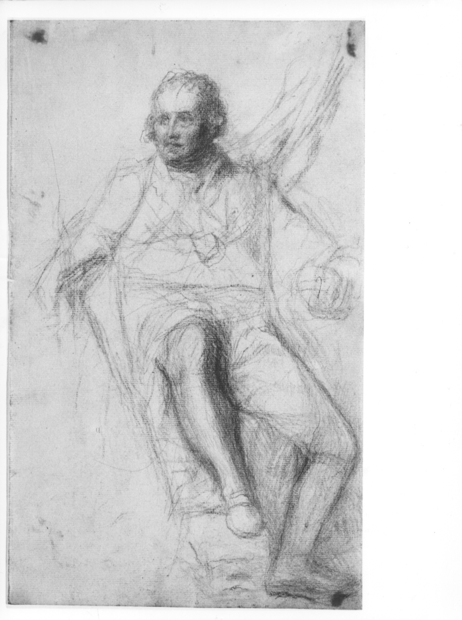 figura maschile seduta (disegno, opera isolata) di Cosway Richard (sec. XIX)