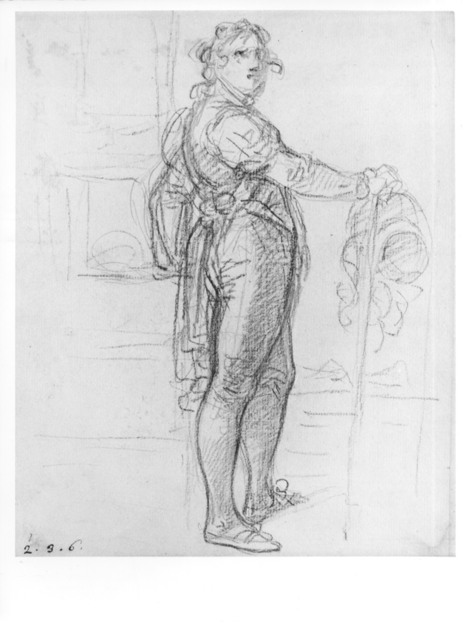 Nobile, figura maschile (disegno, opera isolata) di Cosway Richard (secc. XVIII/ XIX)