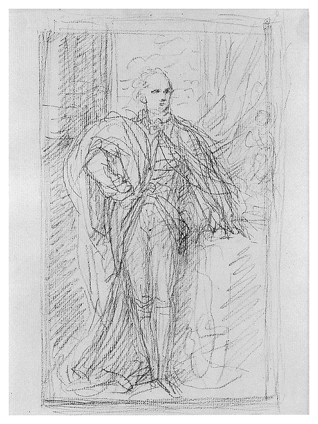 Nobile, figura maschile (disegno, opera isolata) di Cosway Richard (secc. XVIII/ XIX)