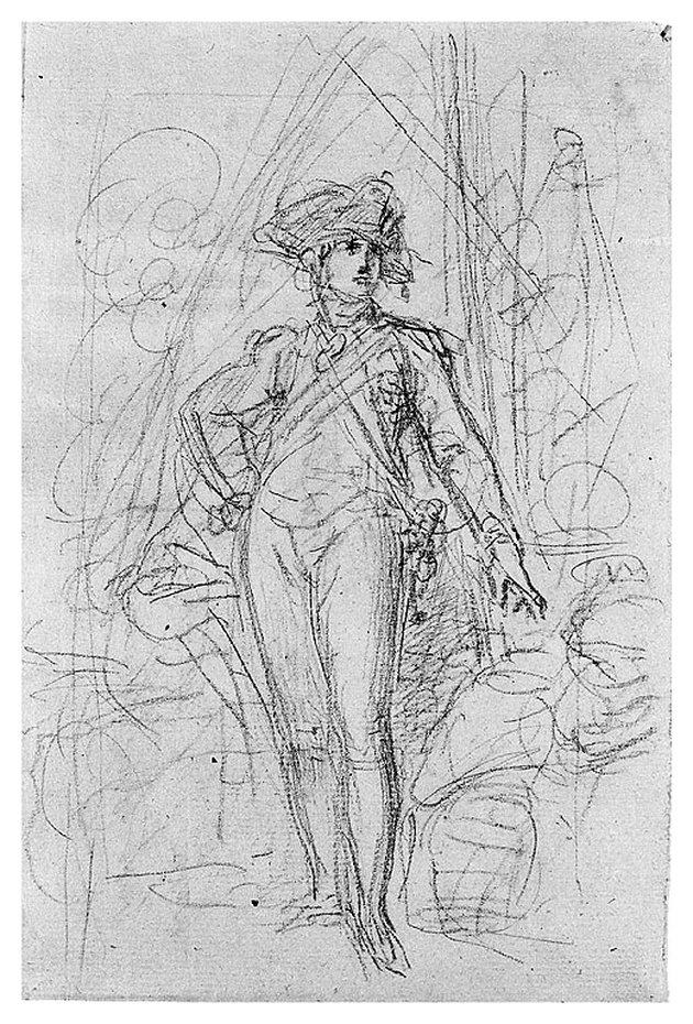 L'Ammiraglio Nelson (?), figura maschile (disegno, opera isolata) di Cosway Richard (sec. XIX)
