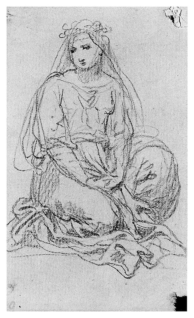 figura femminile velata (disegno, opera isolata) di Cosway Richard (fine sec. XVIII)