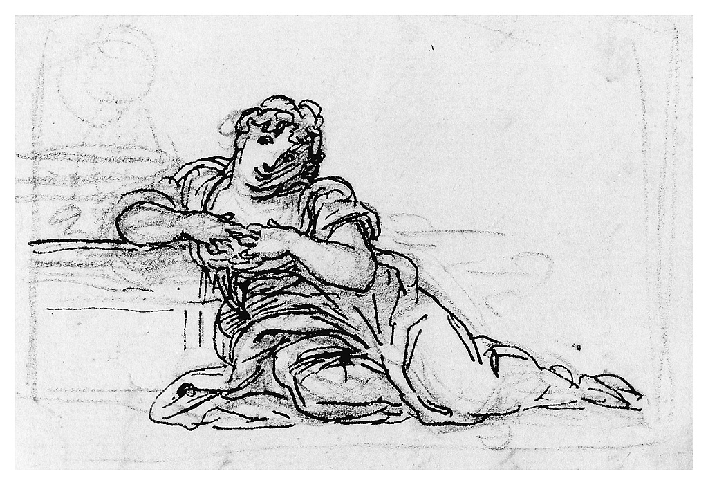 figura femminile distesa (disegno, opera isolata) di Cosway Richard (fine sec. XVIII)