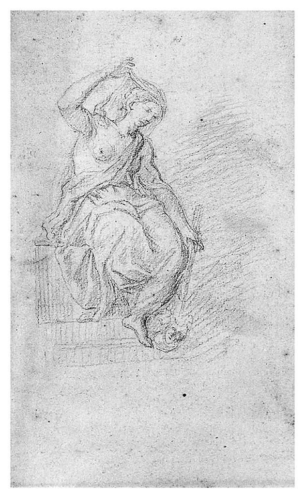 figura femminile (disegno, opera isolata) di Cosway Richard (inizio sec. XIX)