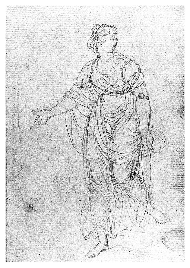 figura femminile (disegno, opera isolata) di Cosway Richard (fine sec. XVIII)