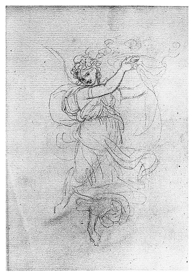 figura femminile con cesto (disegno, opera isolata) di Cosway Richard (fine sec. XVIII)