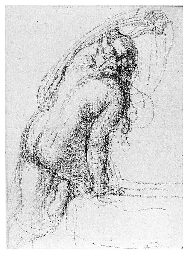 figura femminile nuda (disegno, opera isolata) di Cosway Richard (inizio sec. XIX)