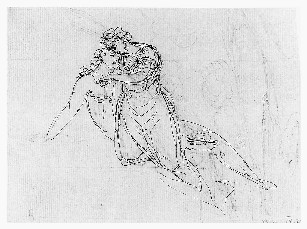 Ero e Leandro (disegno, opera isolata) di Cosway Richard (fine sec. XVIII)