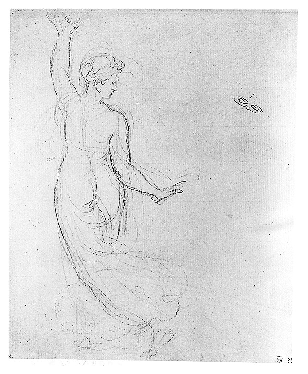 figura femminile che danza (disegno, opera isolata) di Cosway Richard (fine sec. XVIII)