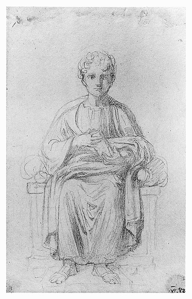 Cristo fanciullo (disegno, opera isolata) di Cosway Richard (sec. XIX)