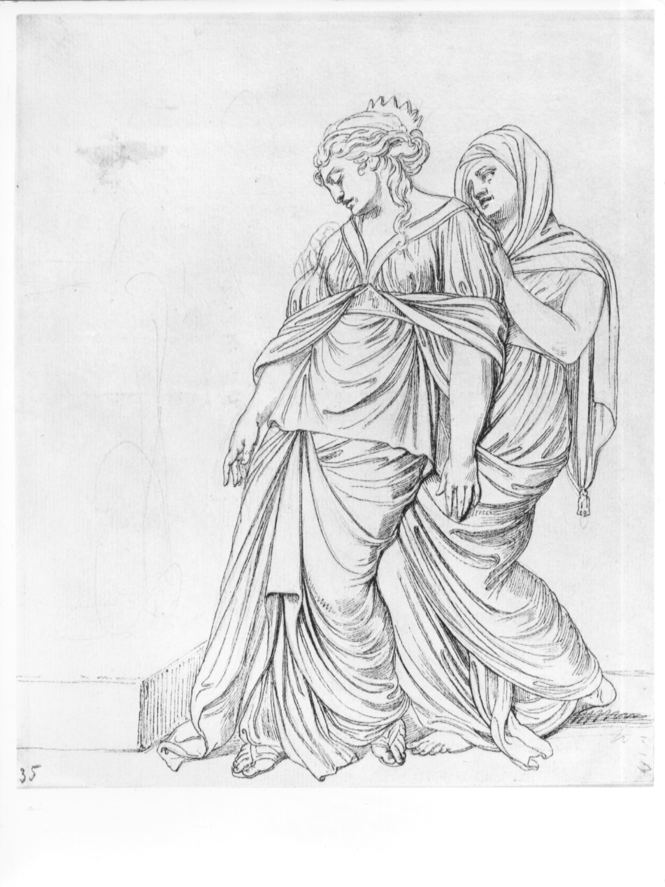 figure femminili (disegno, opera isolata) di Cosway Hadfield Maria (sec. XIX)