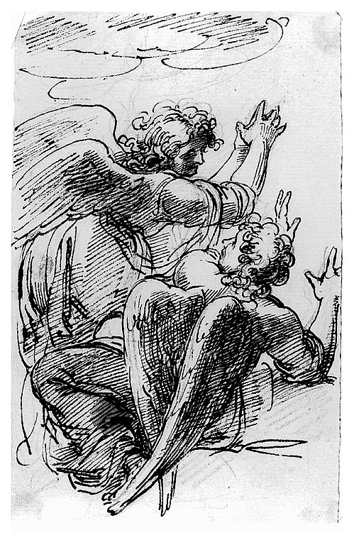 due angeli (disegno, opera isolata) di Cosway Richard (fine sec. XVIII)
