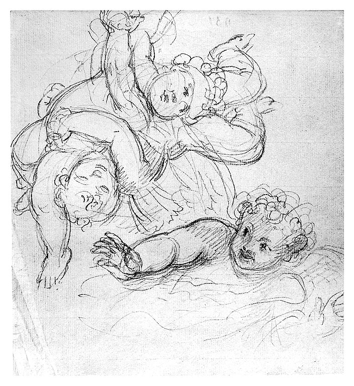 amorini che giocano (disegno, opera isolata) di Cosway Richard (fine sec. XVIII)