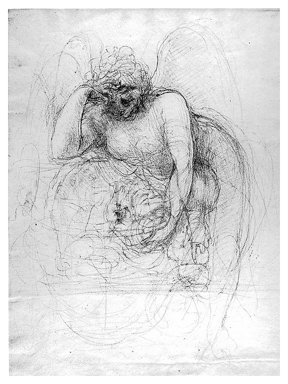 angelo custode (disegno, opera isolata) di Cosway Richard (fine/inizio secc. XVIII/ XIX)
