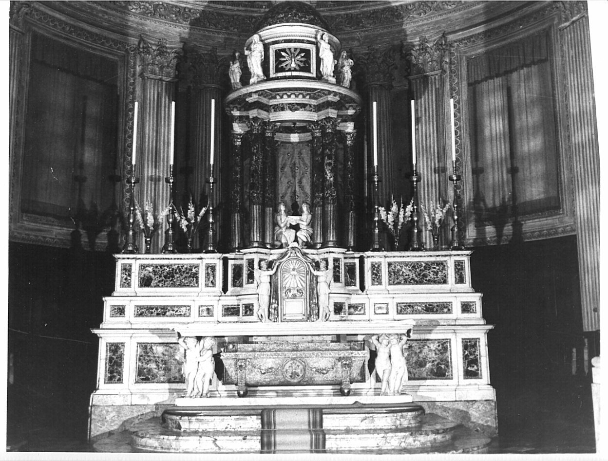 altare maggiore, opera isolata di Caniana Giacomo Martino, Manni Giacomo (secc. XVIII/ XIX)