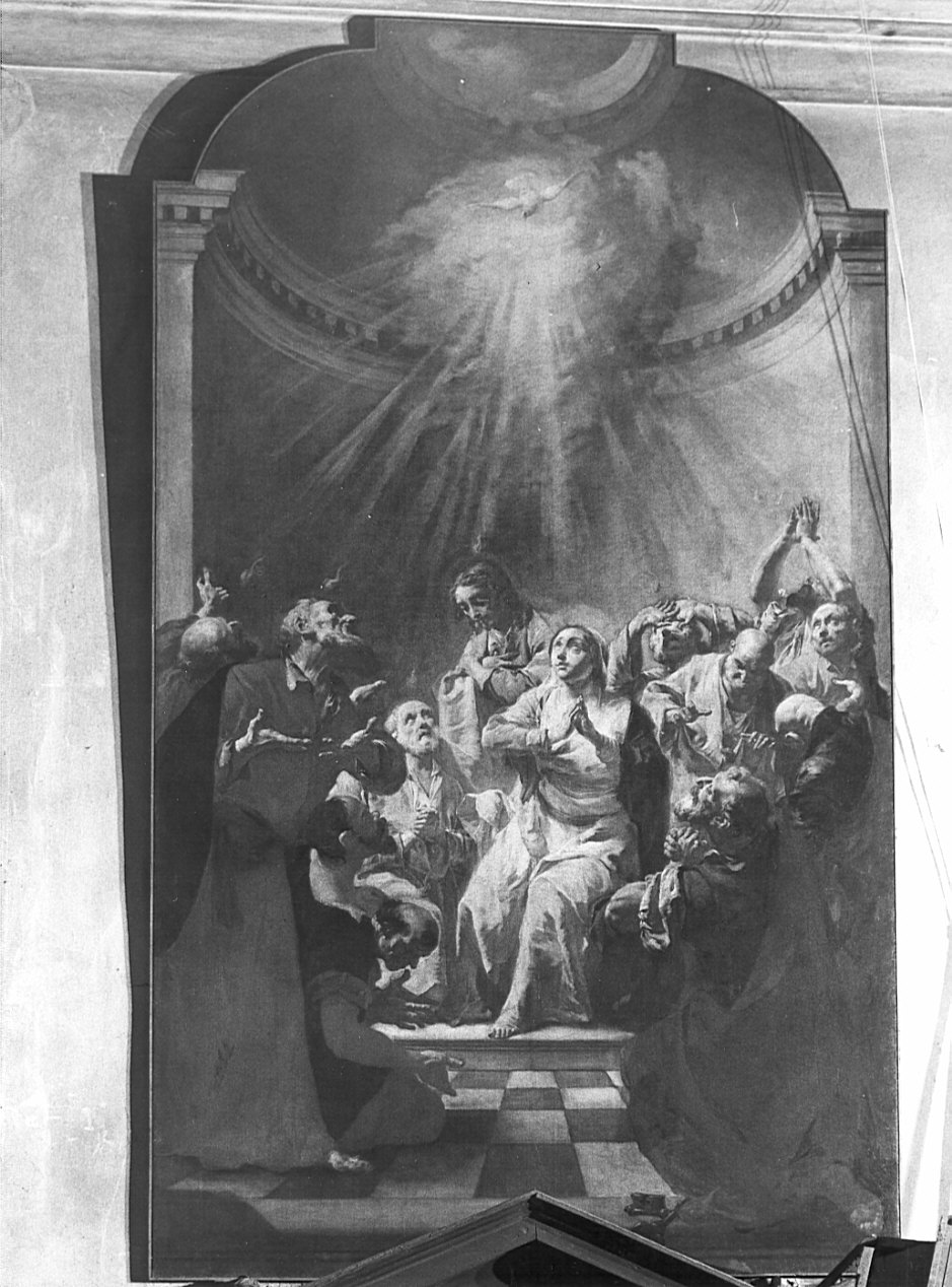 Pentecoste (dipinto, opera isolata) di Cappella Francesco detto Dagiù (sec. XVIII)