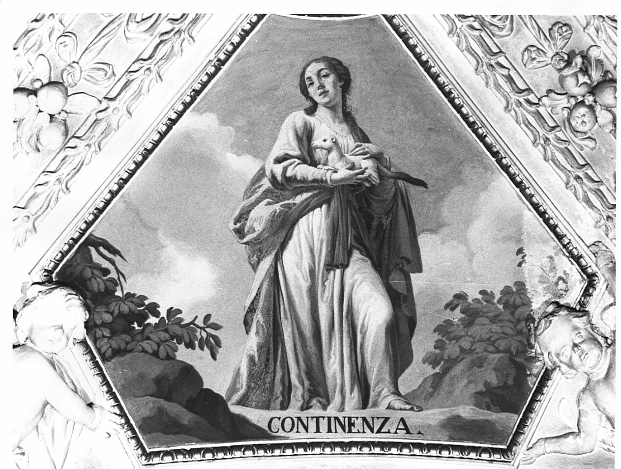 Allegoria della continenza (dipinto, elemento d'insieme) di Orelli Vincenzo Angelo (fine sec. XVIII)