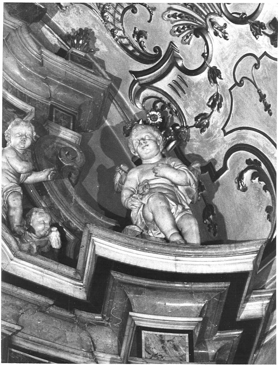 angelo (scultura, elemento d'insieme) di Sanz Giovanni Antonio (metà sec. XVIII)