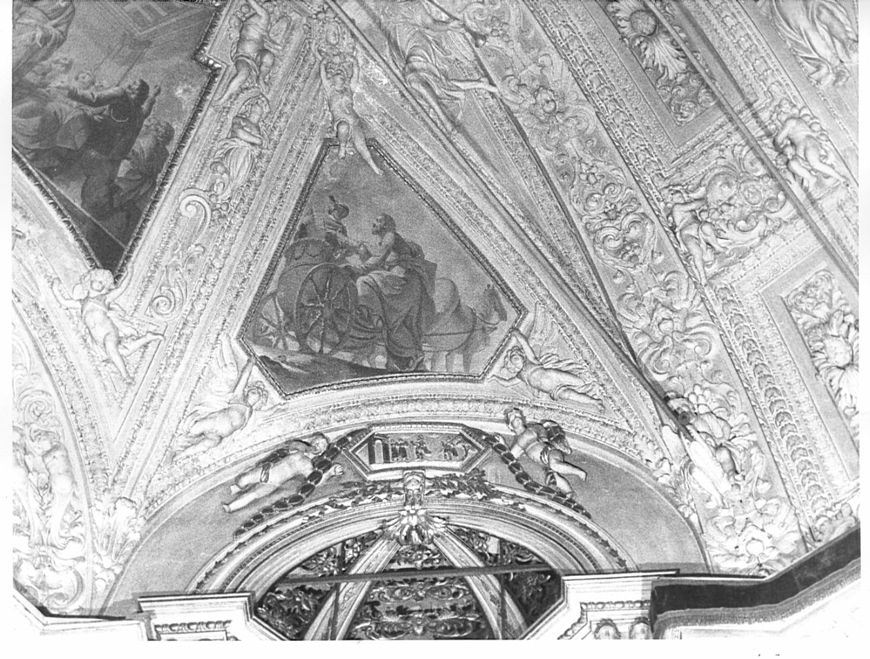 putti (cornice a impostazione architettonica di dipinto, elemento d'insieme) di Sala Giovanni Angelo (terzo quarto sec. XVII)