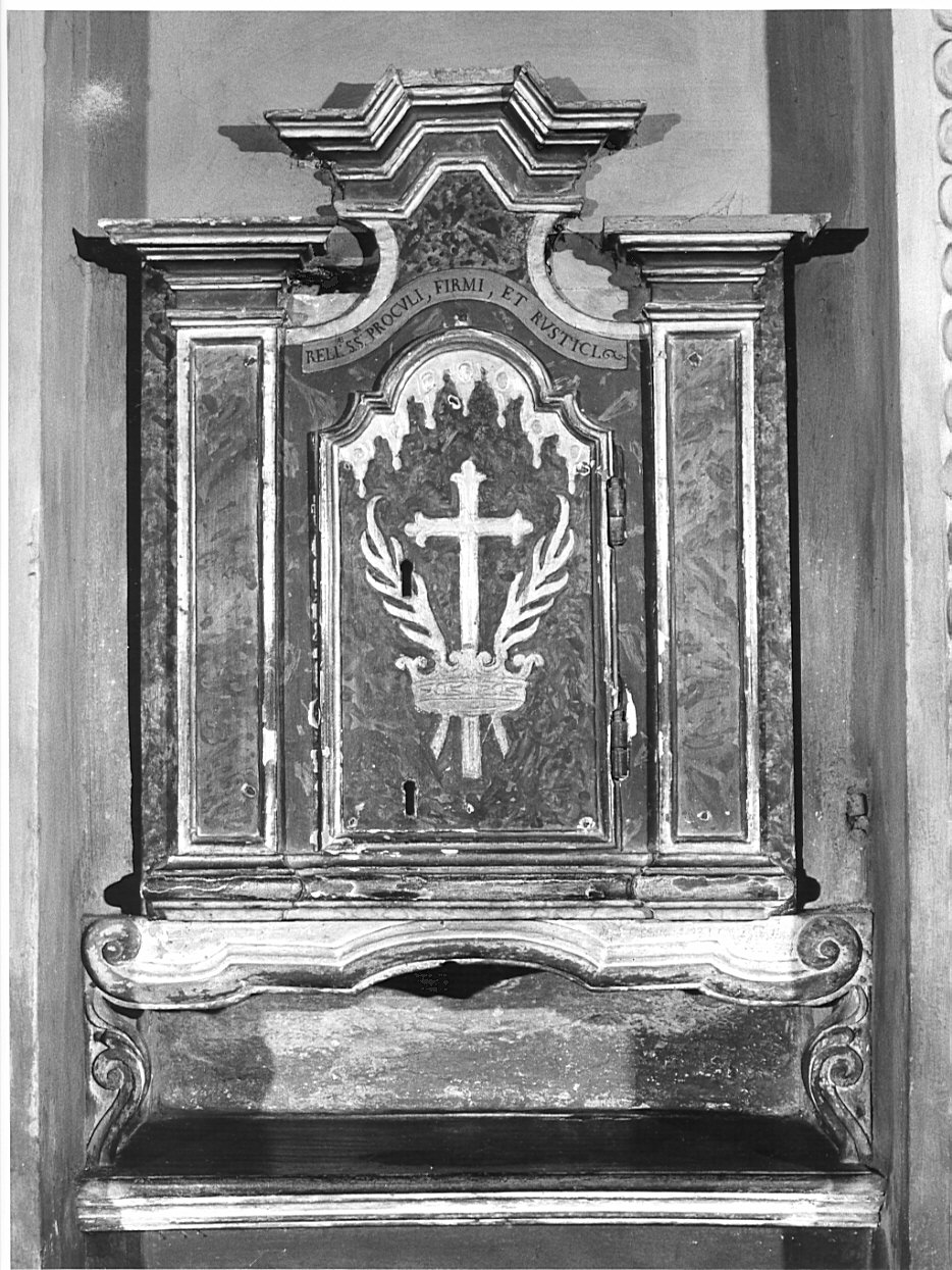 tabernacolo-reliquiario, opera isolata - bottega lombarda (sec. XVIII)