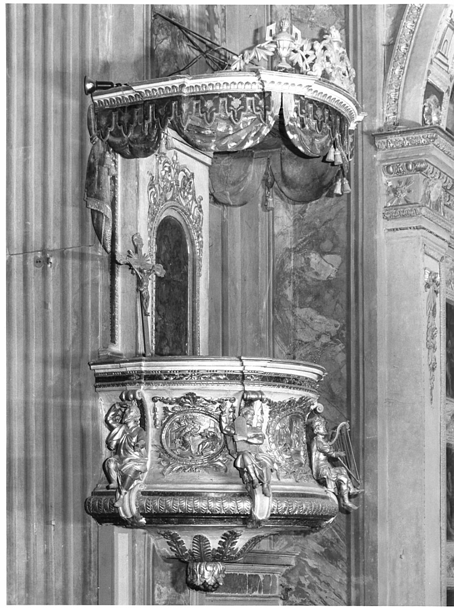 pulpito, complesso decorativo di Rapizza Giovanni Battista (sec. XIX)