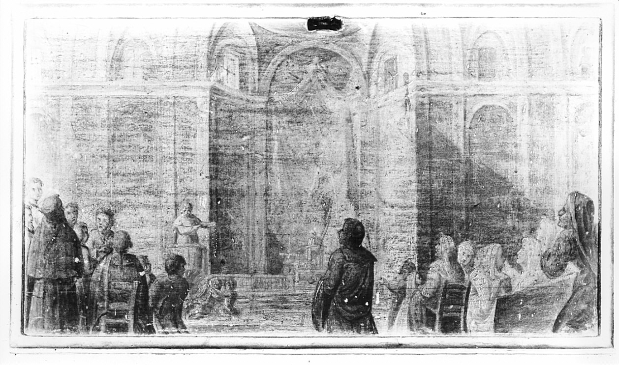 predica di San Domenico (dipinto, elemento d'insieme) - ambito bergamasco (fine sec. XVIII)