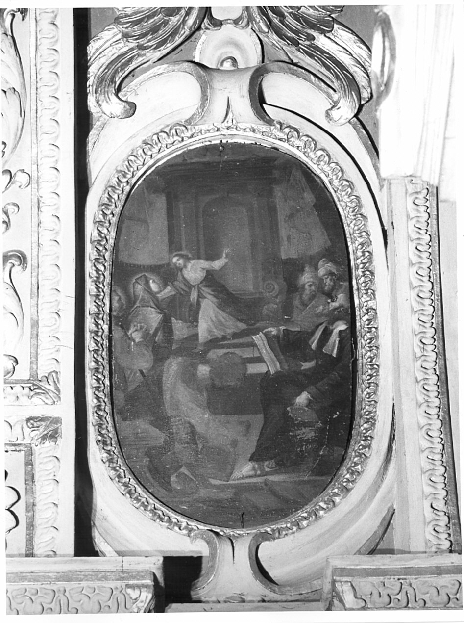 Cristo fra i dottori (dipinto, elemento d'insieme) - ambito bergamasco (sec. XVIII)