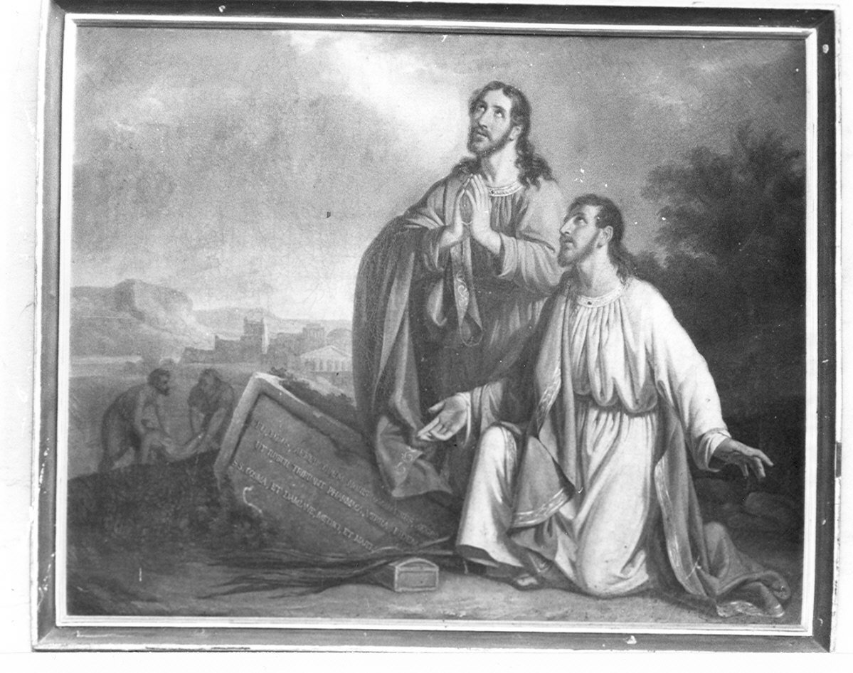 San Cosma/ San Damiano (dipinto, opera isolata) di Galizzi Luigi (attribuito) (sec. XX)