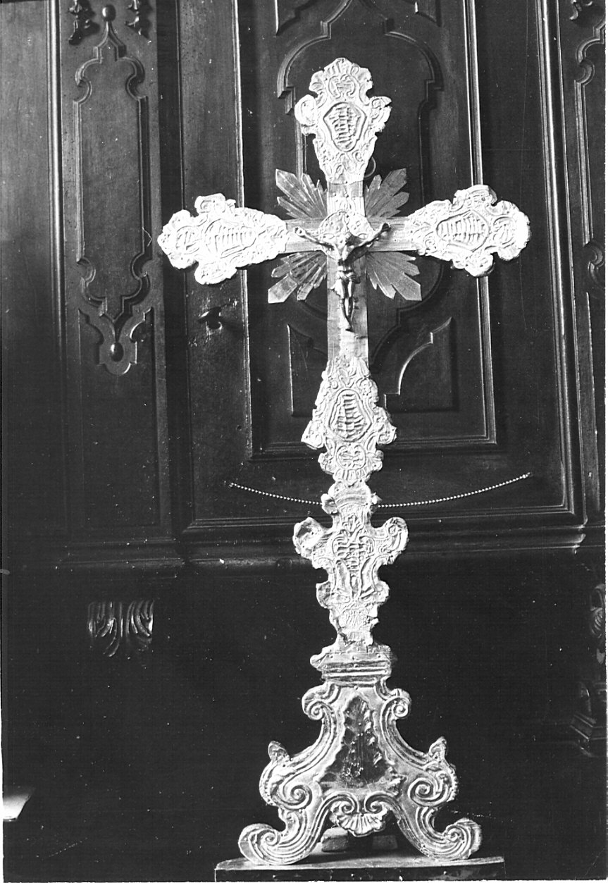 croce d'altare, opera isolata - bottega bergamasca (sec. XVIII)