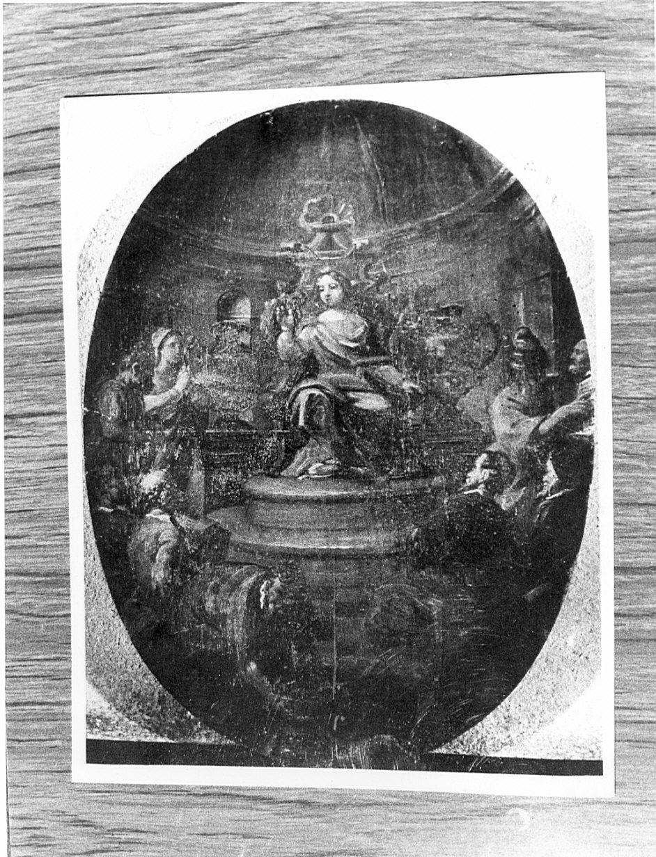 disputa di Gesù con i dottori nel tempio (dipinto, elemento d'insieme) di Carobio Giovanni (attribuito) (metà sec. XVIII)