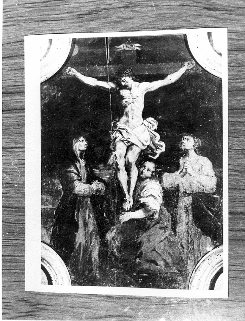 crocifissione di Cristo (dipinto, elemento d'insieme) di Carobio Giovanni (attribuito) (metà sec. XVIII)