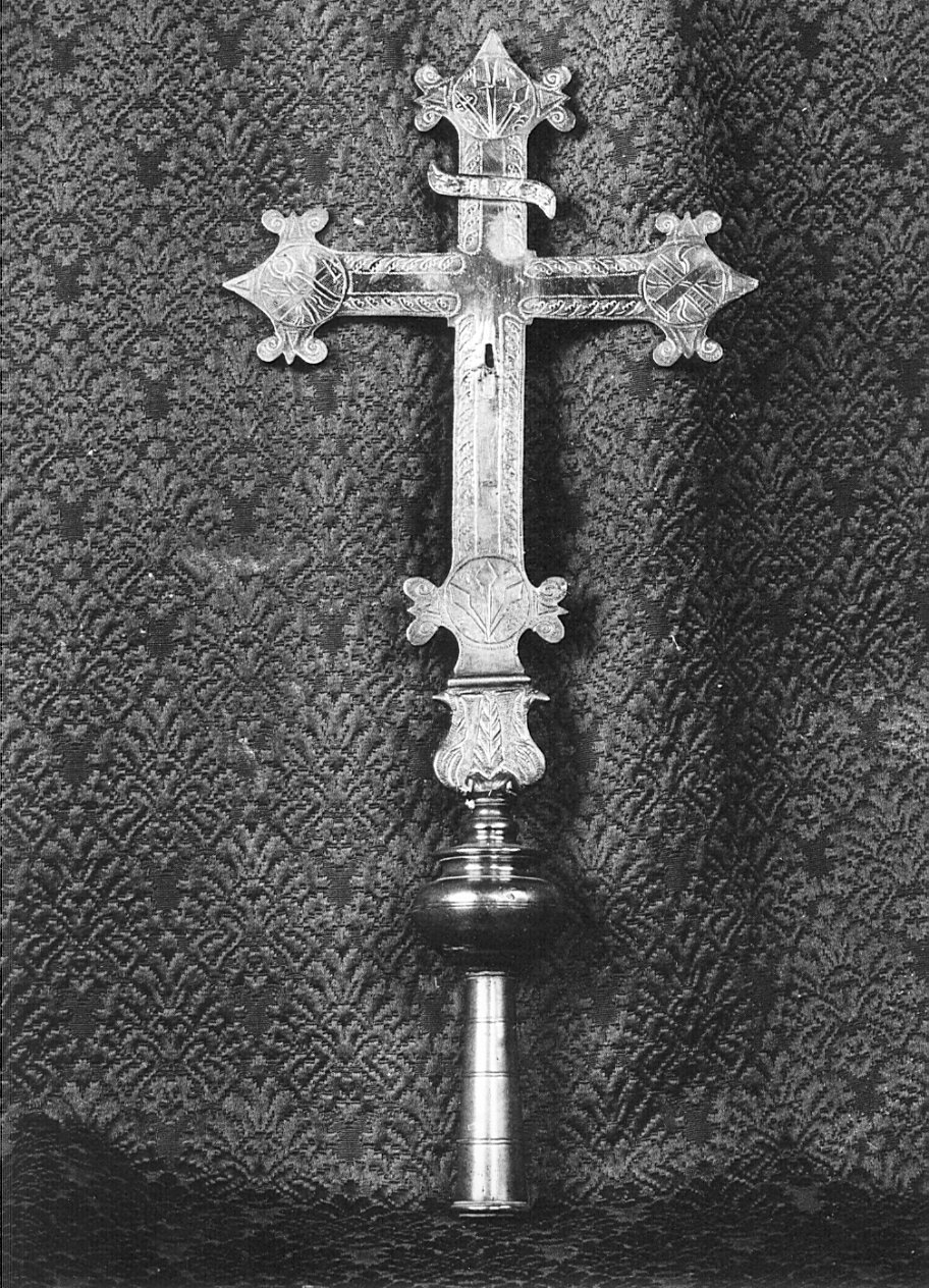croce processionale, opera isolata - bottega lombarda (sec. XVI)