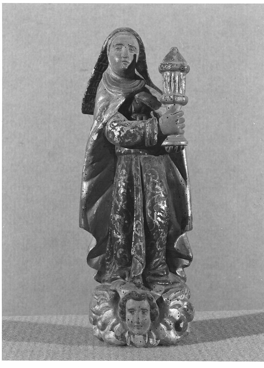Santa Chiara (statua, opera isolata) - bottega bergamasca (fine/inizio secc. XVII/ XVIII)