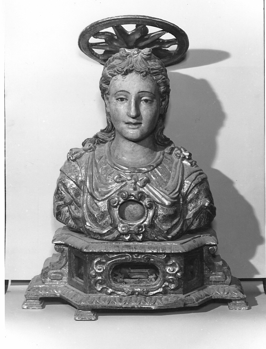 reliquiario - a busto, opera isolata - bottega bergamasca (fine/inizio secc. XVI/ XVII)