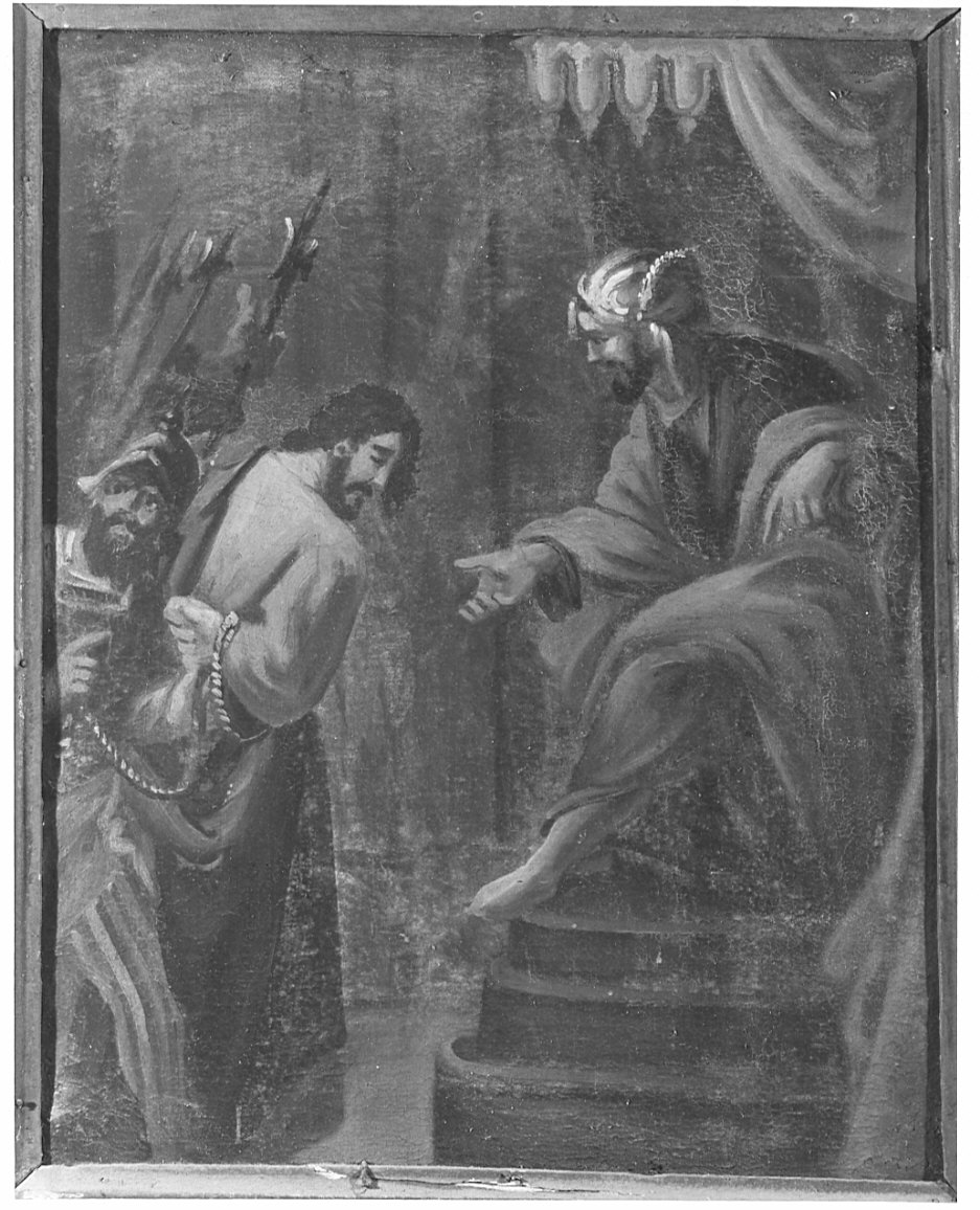 stazione I: Gesù condannato a morte (Via Crucis, elemento d'insieme) - ambito bergamasco (fine/inizio secc. XIX/ XX)