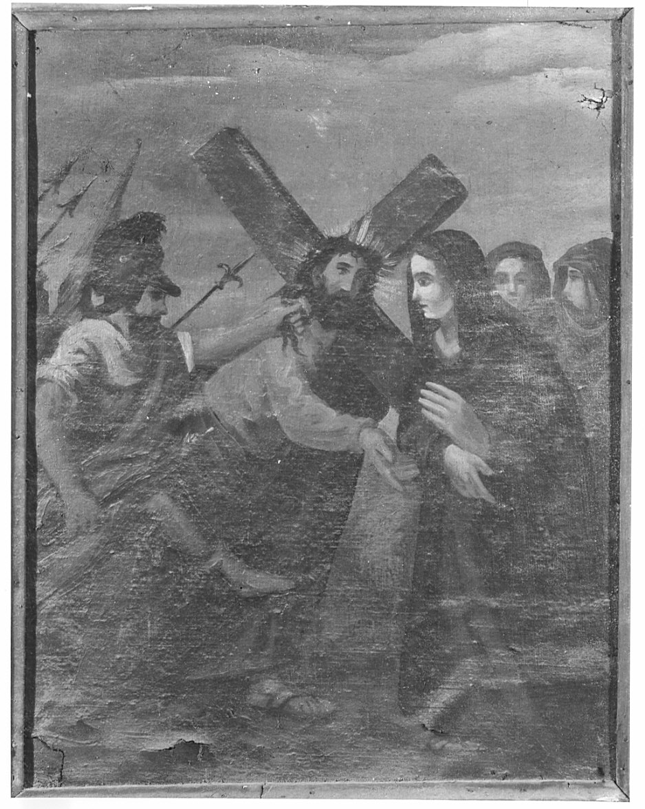 stazione VIII: Gesù consola le donne di Gerusalemme (Via Crucis, elemento d'insieme) - ambito bergamasco (fine/inizio secc. XIX/ XX)
