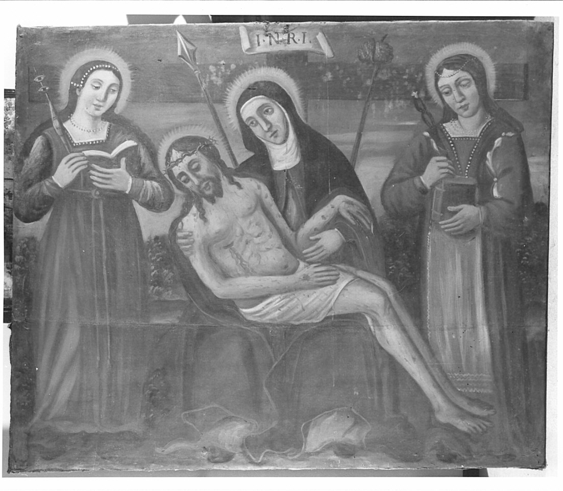 compianto sul Cristo morto (dipinto, opera isolata) - ambito bergamasco (sec. XVII)