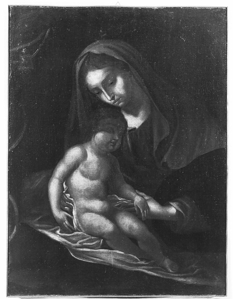 Madonna con Bambino (dipinto, opera isolata) - ambito bergamasco (fine/inizio secc. XVII/ XVIII)