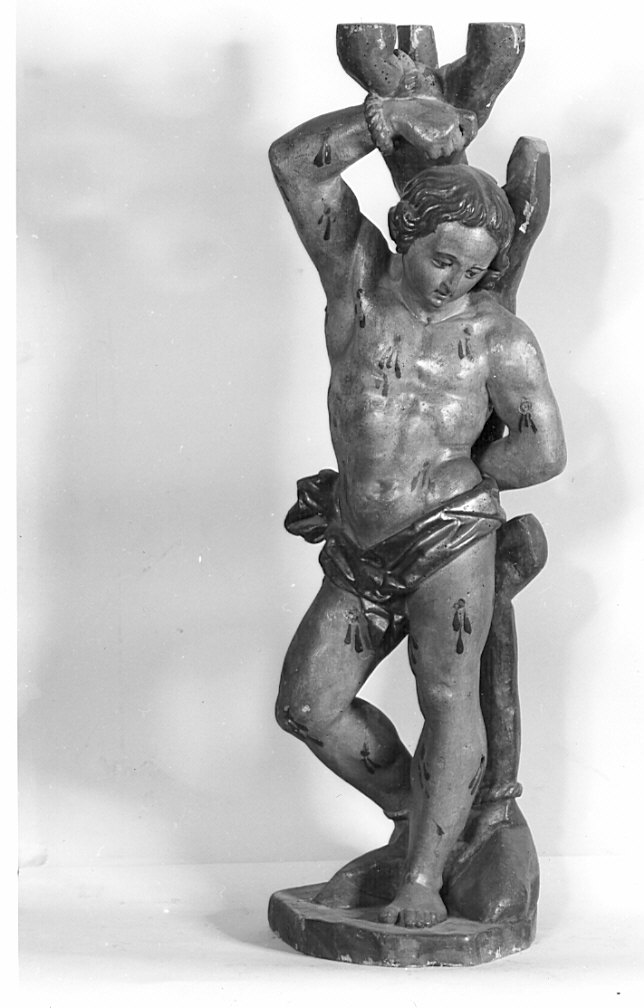 San Sebastiano (statua, elemento d'insieme) - bottega lombarda (fine/inizio secc. XVI/ XVII)