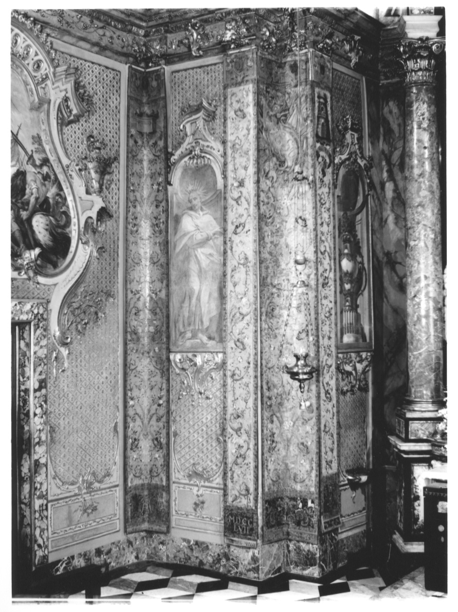 Simboli e prefigurazioni di Maria Vergine (parato da chiesa, complesso decorativo) di Brioschi Melchiorre (bottega) (sec. XVIII)