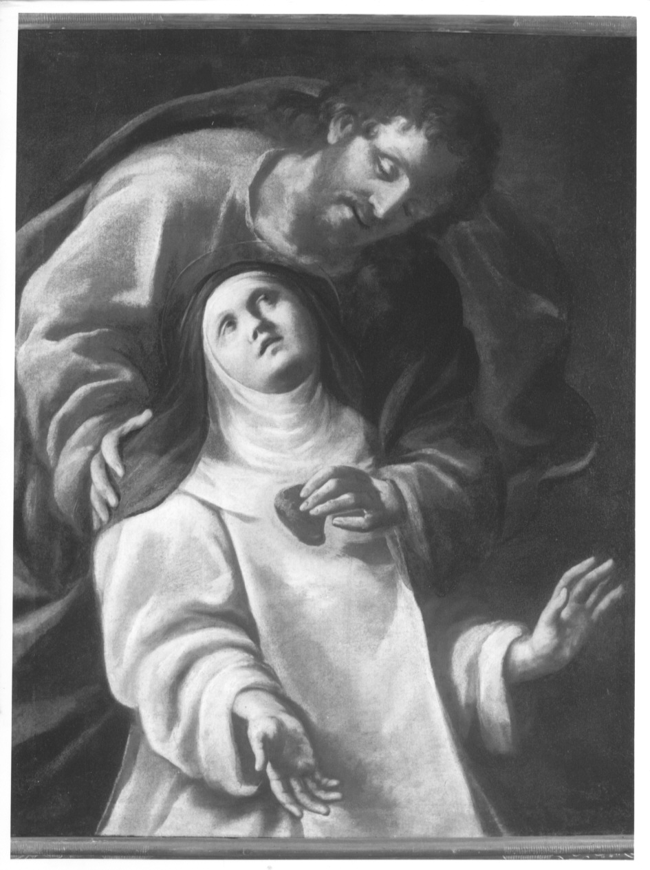 Santta teresa in estasi sorretta da Gesù Cristo (dipinto) - ambito bergamasco (secc. XVII/ XVIII)