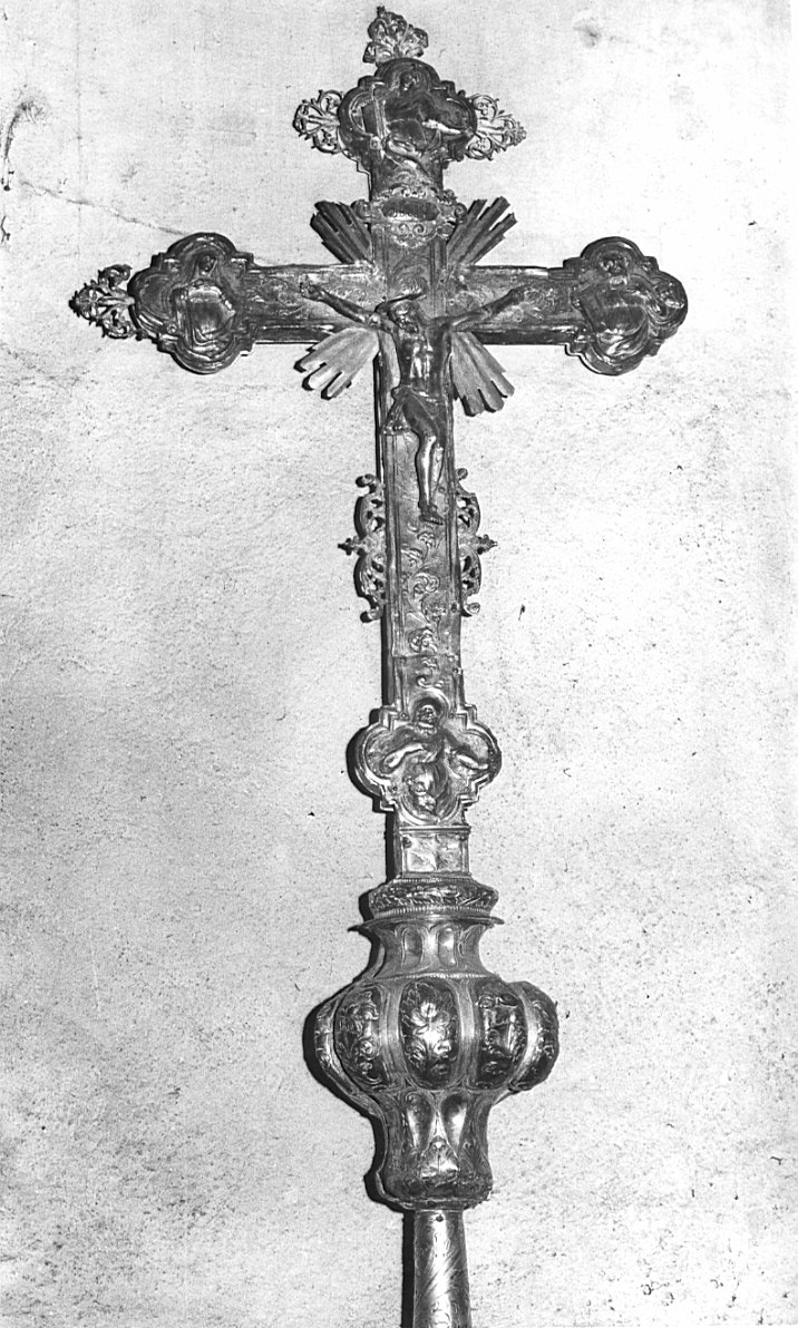 croce processionale, opera isolata - bottega bergamasca (sec. XVII)