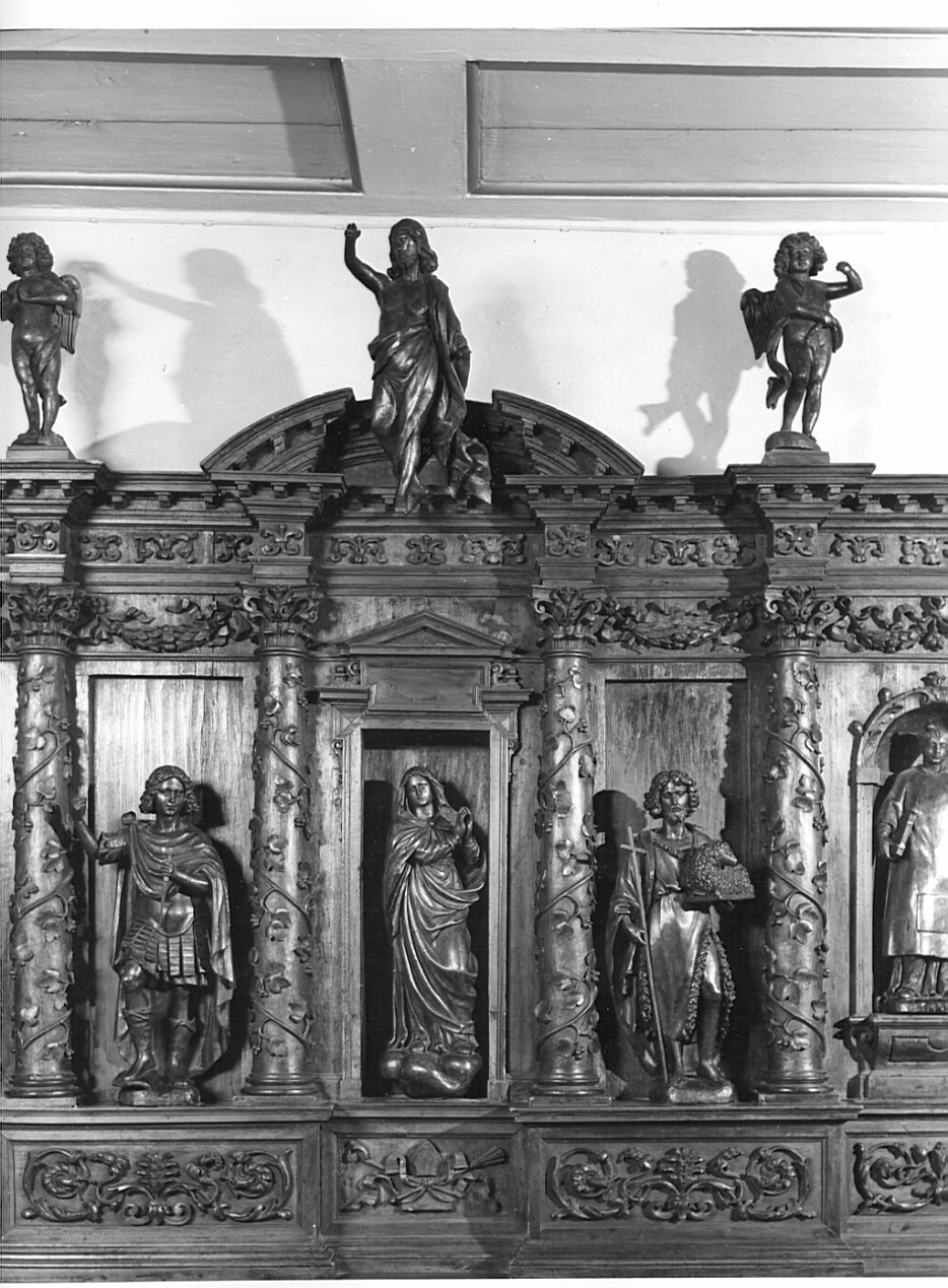 San Martino (statuetta, elemento d'insieme) di Carminati Giovan Battista (primo quarto sec. XVII)