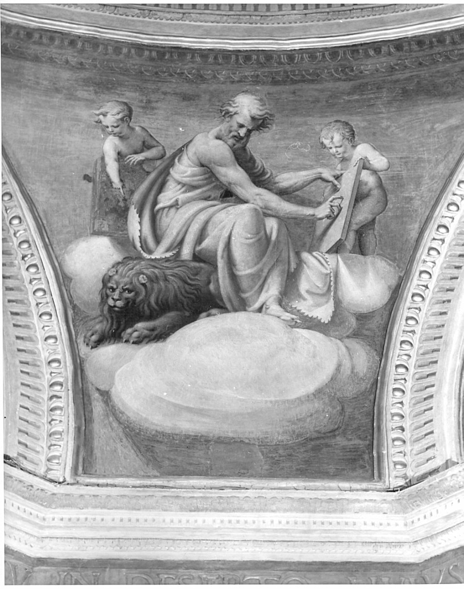 San Marco Evangelista (dipinto, elemento d'insieme) di Campi Bernardino (metà sec. XVI)
