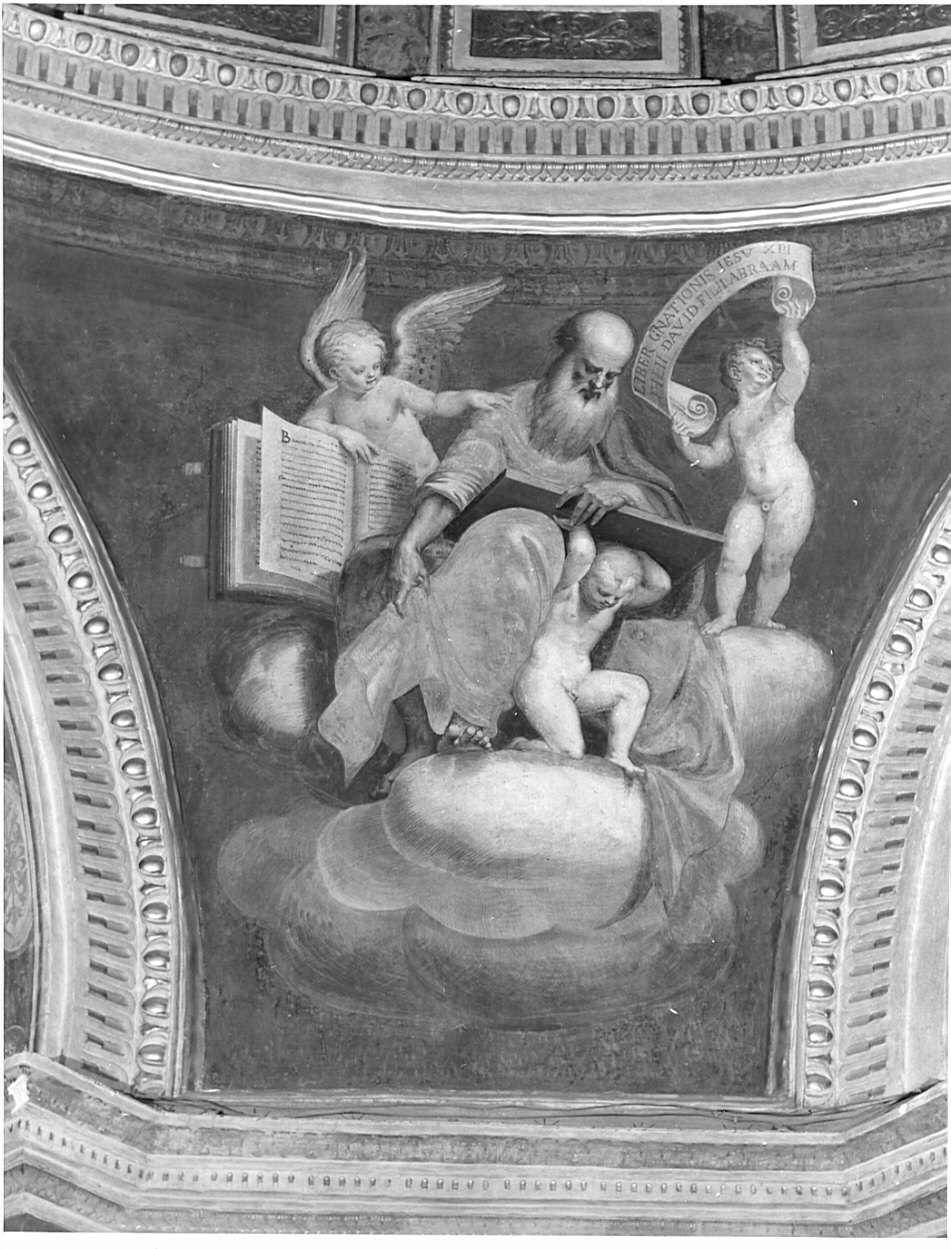San Matteo Evangelista (dipinto, elemento d'insieme) di Campi Bernardino (metà sec. XVI)