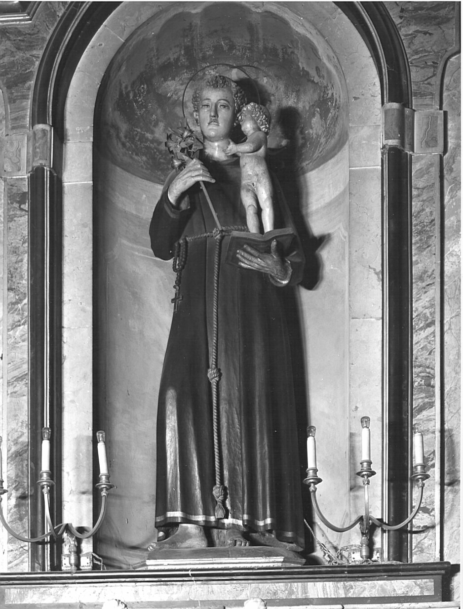 Sant'Antonio da Padova con Gesù Bambino (statua, opera isolata) - bottega lombarda (sec. XVIII)