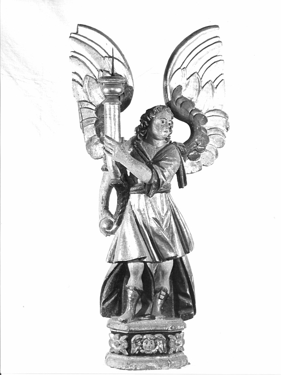 candelabro - a statua, coppia - bottega bergamasca (sec. XVII)