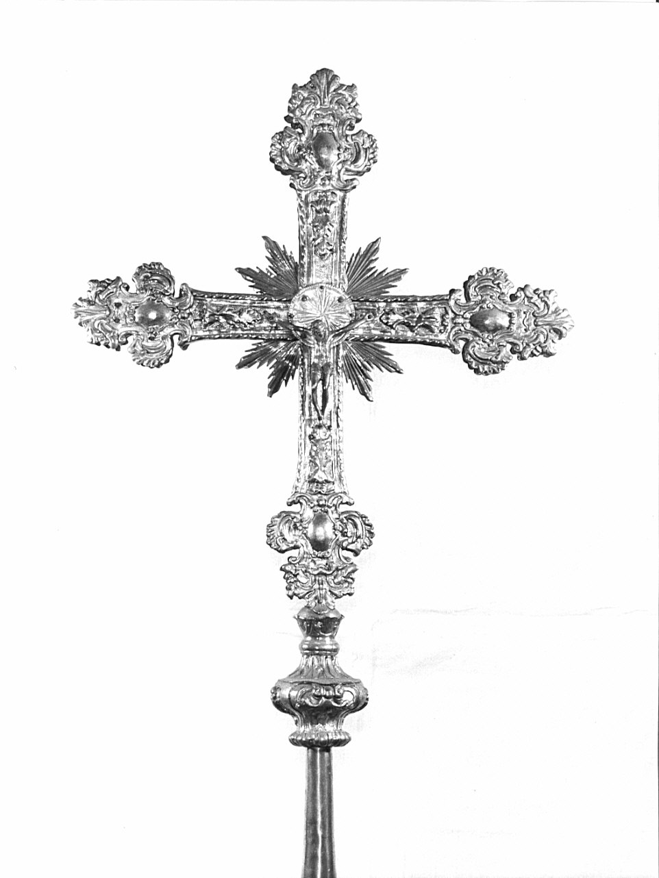 croce portatile, coppia - bottega bergamasca (prima metà sec. XVIII)