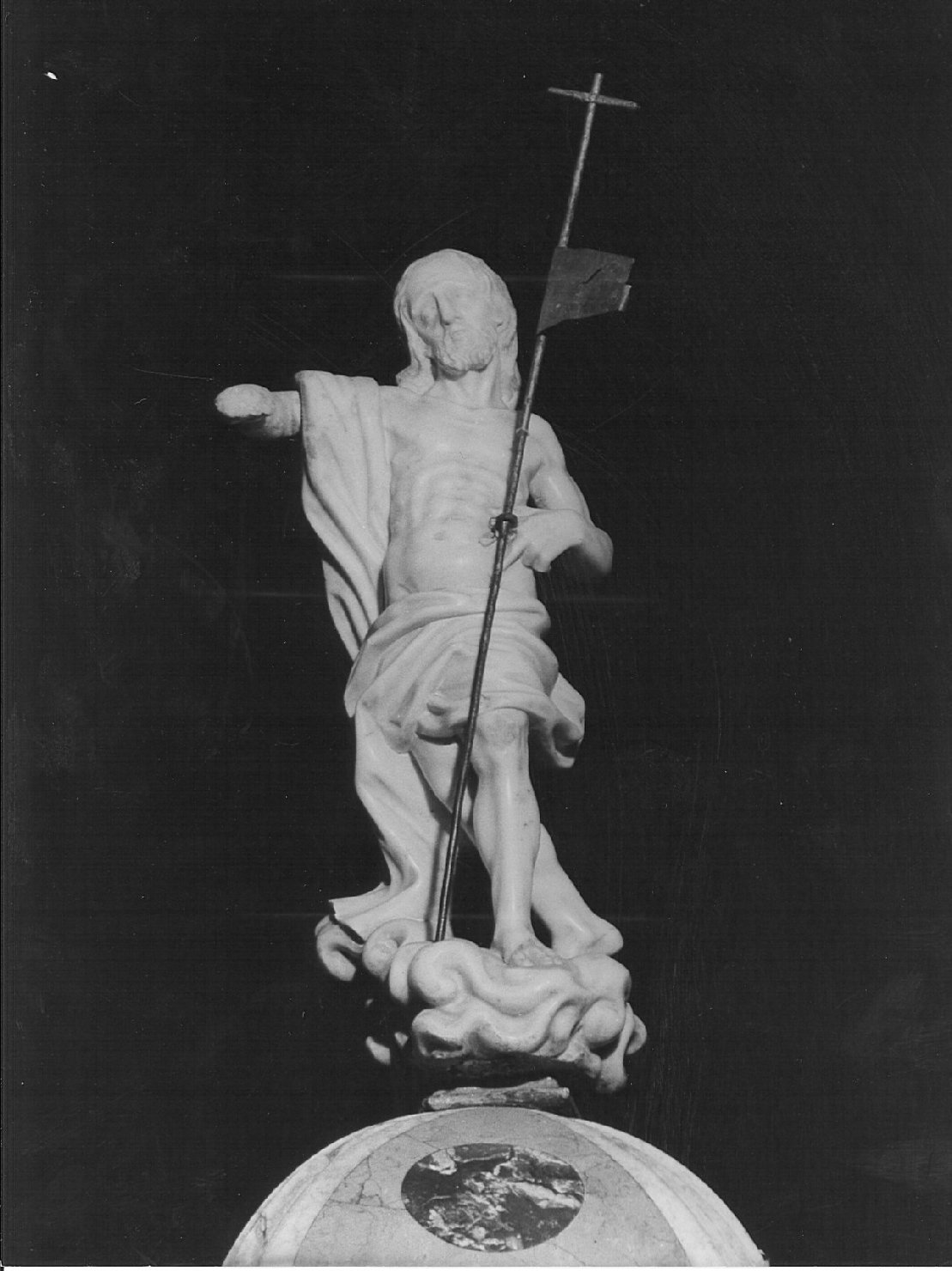 Cristo risorto (statuetta, elemento d'insieme) - bottega bergamasca (sec. XVIII)